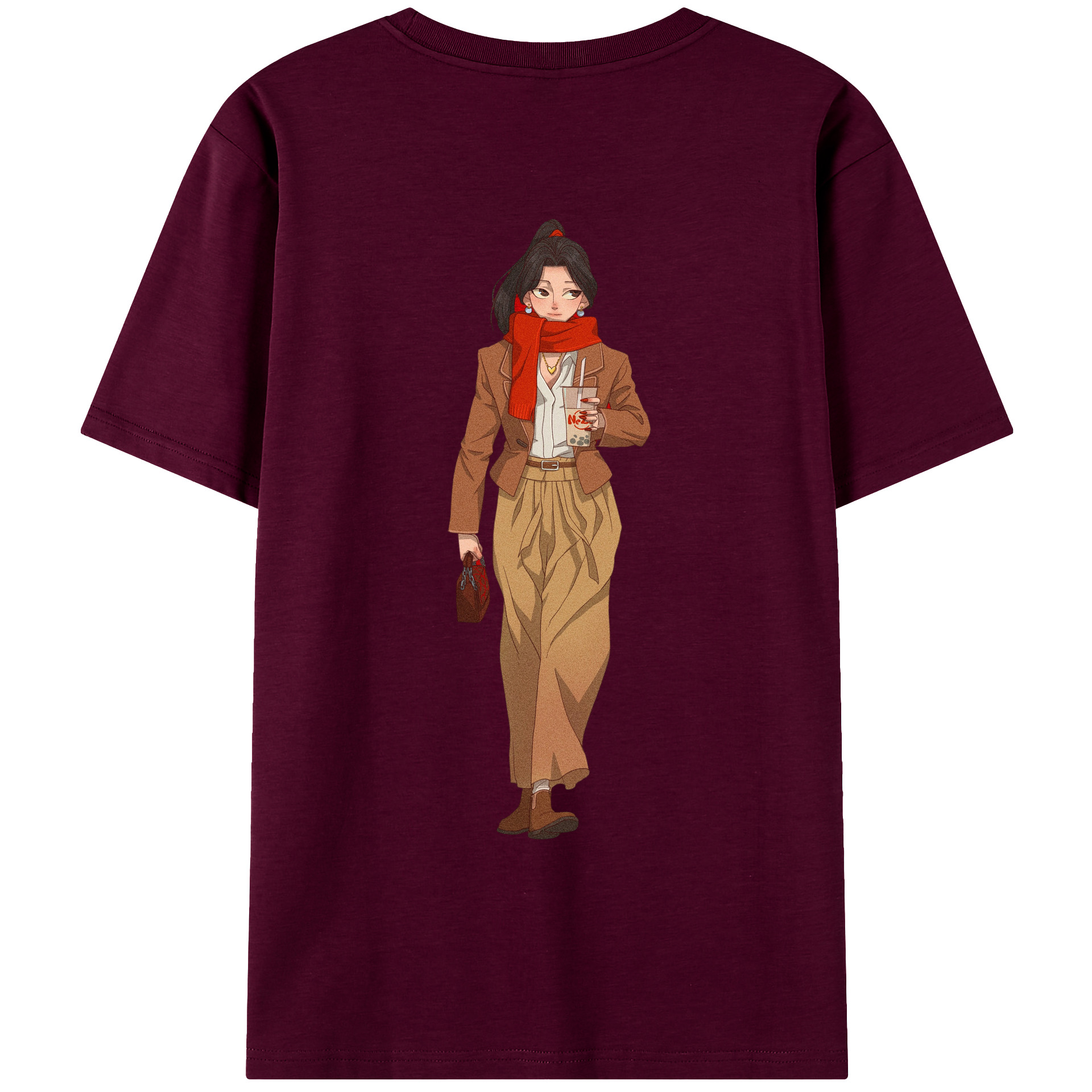（画像用） Ne Zha 2 ナタ 魔童の大暴れ レディース半袖Tシャツ(バックプリント)